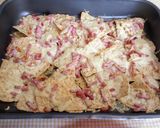 A picture of step 7 of Baked Nachos with Cheese and Bacon (Oven or Air Fryer).