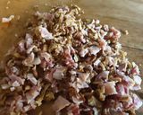 A picture of step 1 of Sig's onion & bacon wooden spoon bread.