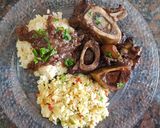 Foto del paso 13 de la receta: Osobuco al vino tinto con Risotto primavera y Risotto mixto