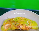 A picture of step 6 of Bánh xèo with Shrimp, Pork, Squid, and Quail Eggs.