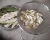 A picture of step 1 of Chatpati Kachi Keri Chuski.