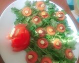 A picture of step 1 of Salad decorating plate.