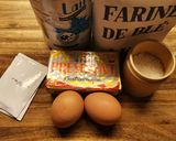 Une image de l'étape 1 de Pancakes Fourrés Jambon-Fromage.