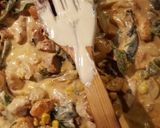Foto del paso 11 de la receta: Pollo con rajas de poblano y elotes, en salsa de crema
