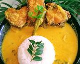A picture of step 6 of Dahi macha(fish cooked in yogurt with mustard gravy).