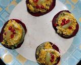 A picture of step 3 of Beet Sandwich bites.