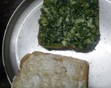 A picture of step 6 of Spinach Capsicum cheese Sandwich (brown bread) (jain/regular).