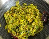 A picture of step 6 of Southekayi Mosaru Palya.