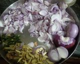 A picture of step 1 of Handi chicken curry.