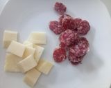 A picture of step 1 of Salame and Cheese Stuffed Bread.