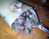 A picture of step 6 of Sig's Spinach and Mushroom Cannelloni.