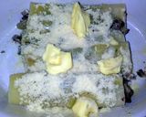 A picture of step 7 of Sig's Spinach and Mushroom Cannelloni.