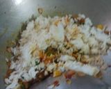 A picture of step 2 of Schezwan fried Rice.