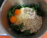 Foto del paso 1 de la receta: Pancake saludable 🥞de avena, huevo 🥚 y espinacas con queso 🍃