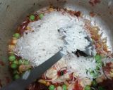 A picture of step 5 of Corn & Peas Pulav.