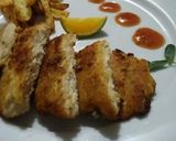 A picture of step 6 of Crispy Panko Chicken Breast😍😋.
