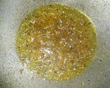 A picture of step 2 of Puri, Aloo Posto, and Halwa.