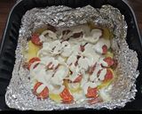 Tejszínes kolbászos rakott krumpli (tojás nélkül) - Air-fryerben 🥘 recept fázis 2 fotója