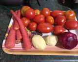 A picture of step 1 of Mix veg soup.