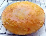 A picture of step 2 of Lemon Brownies Topped with Lemon Icing Glaze.