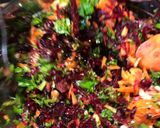A picture of step 3 of Pink Volcano salad 🌋.