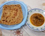 A picture of step 9 of Khasta chakor paratha.