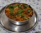 A picture of step 9 of Vidarbha special Nagpuri style Wanga batata Saoji masala bhaji.