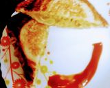 A picture of step 4 of #maggi sandwich.