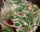 A picture of step 1 of Chinese Stir fried Ji Mao Cai or Chicken Feather Green (Saag).