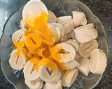 A picture of step 1 of Masala soya chaap.
