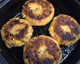 A picture of step 7 of Beet and Bean Veggie Burgers.