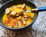 A picture of step 7 of Red Lentil Velouté with Scallions and Habanero Peppers.