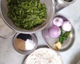 A picture of step 1 of Onion-Palak Paratha.