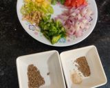 A picture of step 1 of Ragi vegetables chila.
