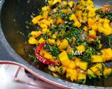 A picture of step 6 of Methi Aloo Masala.