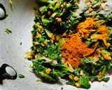 A picture of step 6 of Lentil DalSpinach.