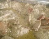 Foto del paso 8 de la receta: Filetes de lomo de cerdo al horno, con bechamel  de pimiento verdes y jamón, aromatizada con té verde