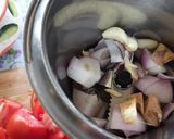 A picture of step 3 of Dhaba style spicy Rajma Beans Masala curry.