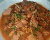 A picture of step 10 of Frijoles Charros.