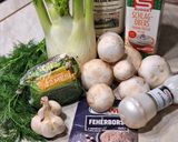Gombás édeskömény ragu tésztával, tilápia filével recept fázis 1 fotója