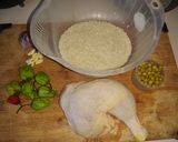 Foto del paso 1 de la receta: Cuarto de pollo con arroz