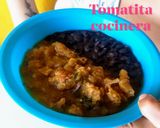 A picture of step 4 of Chicharrón in Red Sauce.