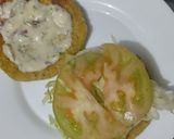 Foto del paso 6 de la receta: Arepa🫓rellena🥯de berenjena🍆tatemada, cebolla🧅caramelizada y pollo🍗🥙🥗
