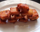 A picture of step 7 of Chandrakantalu(Moong Dal Fried Burfi).
