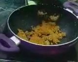 A picture of step 3 of Cheesey turmeric crumbled pudding tart.