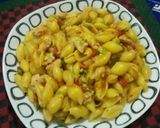 A picture of step 5 of Chicken & Vegetable Pasta😋💛💚.