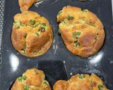 Une image de l'étape 6 de Muffins aux petits pois et cabecou.