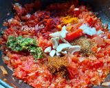 A picture of step 3 of Kaju-Gathiya Nu Shaak(Curry).