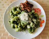 Foto del paso 6 de la receta: Fideos con Salsa Verde y Hamburguesa de Estrella ⭐