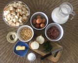 A picture of step 1 of Savory Bread Pudding.